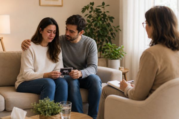 Terapia de pareja para gestionar duelo por pérdida de embarazo en común